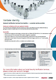 NVS Social Security Verification Product Sheet